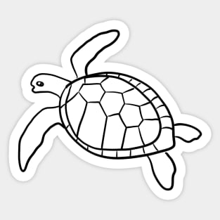 Stick drawn sea turtle Sticker